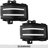 Ford 17-22 Super Duty Scanning LED Side Mirror Lenses - Smoked Lens