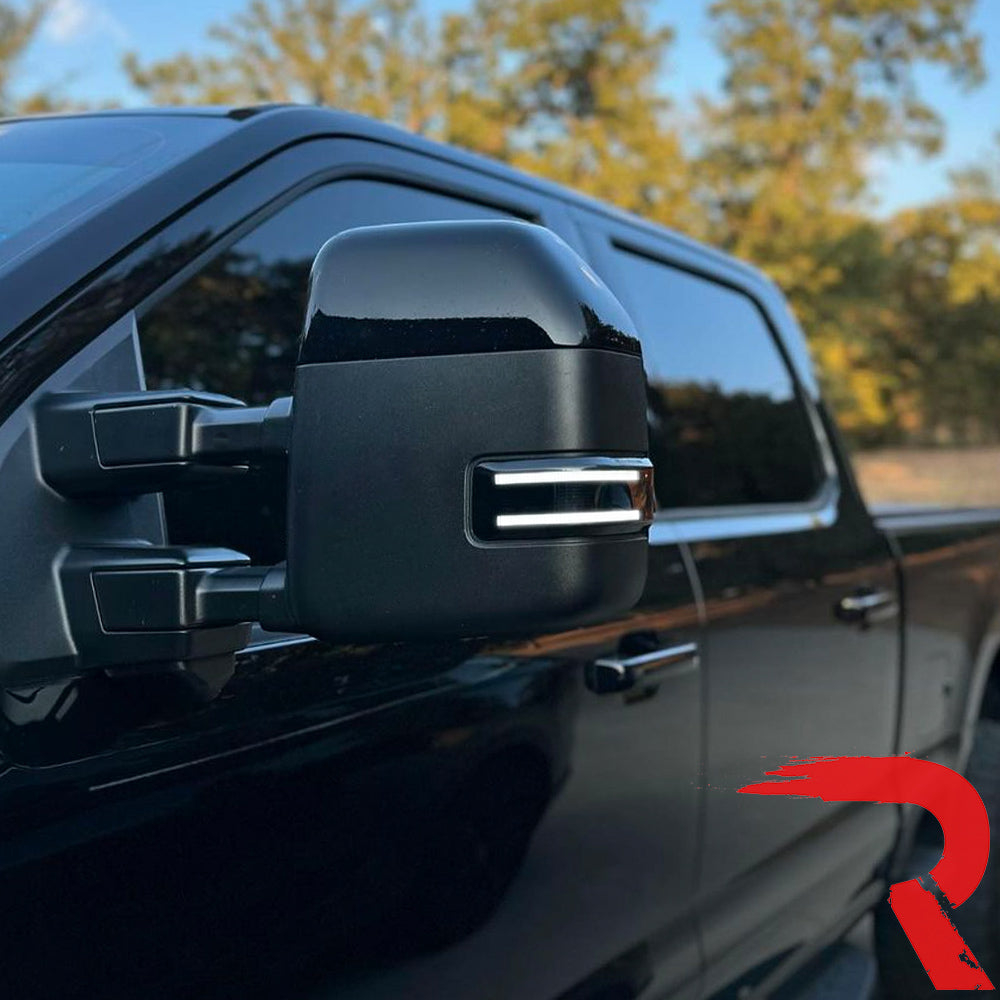 Ford 17-26 Super Duty White DRL LED Side Mirror Lenses - Multiple Lens