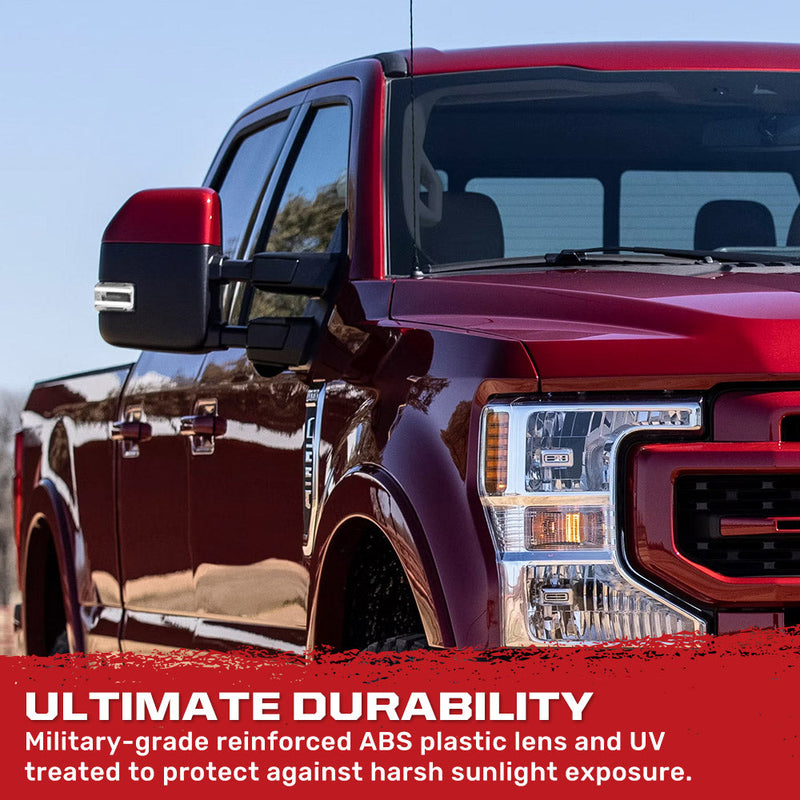 Ford 17-25 Super Duty White DRL LED Side Mirror Lenses - Multiple Lens