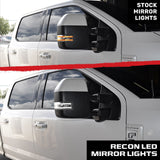 Ford 17-26 Super Duty White DRL LED Side Mirror Lenses - Multiple Lens