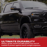 Dodge 19-24 RAM 1500 Side Mirror Lenses (2-Piece Set) Scanning LED Turn Signals - Multiple Lens & Colors