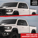 Dodge 19-24 RAM 1500 Side Mirror Lenses (2-Piece Set) Scanning LED Turn Signals - Multiple Lens & Colors
