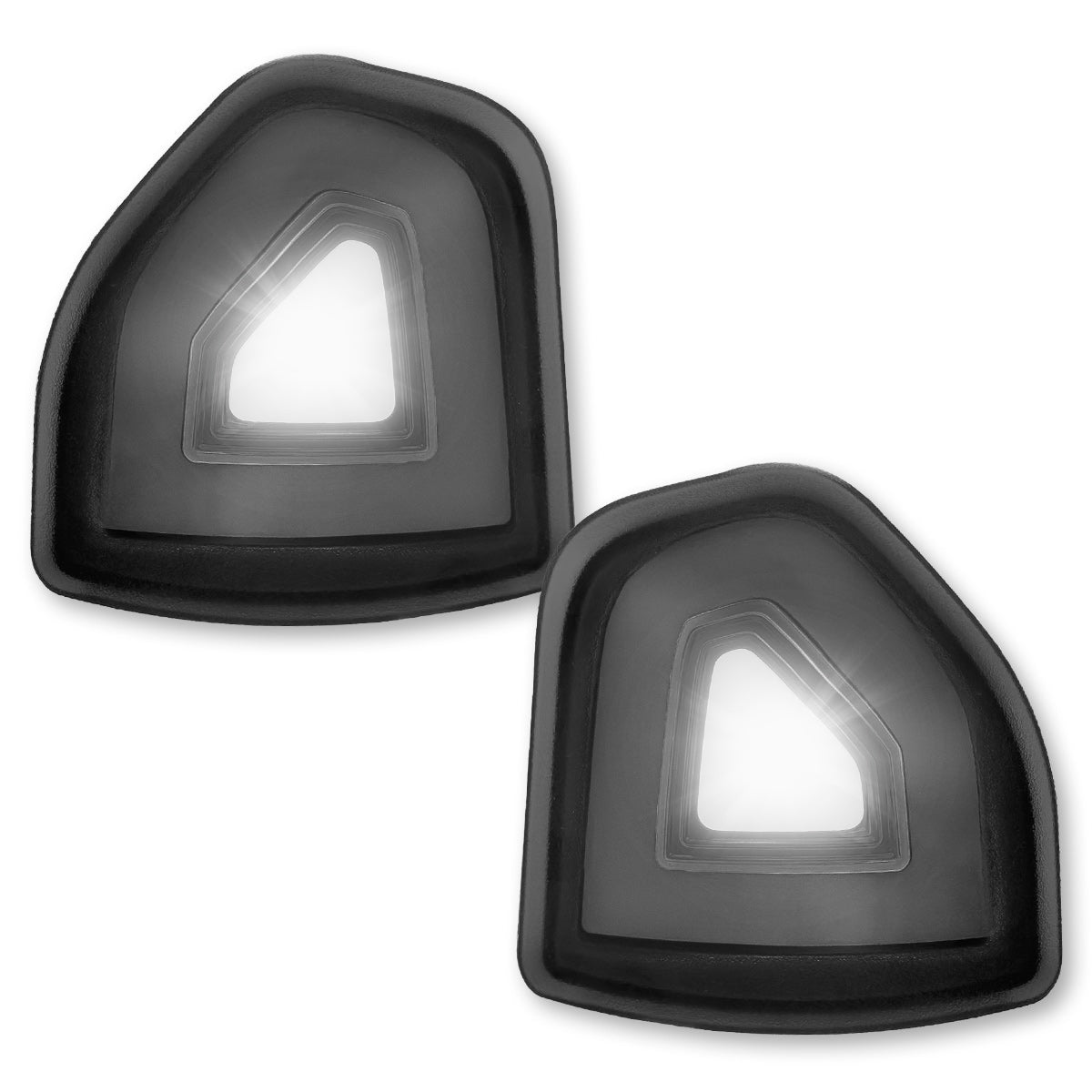 Dodge 21-24 RAM 1500 Corner Side Tow Mirror Turn Signal & Running Light (2-Piece Set) with Amber LED Turn Signals & White LED Running Lights - Smoked Lens