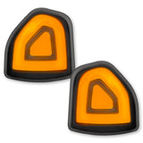 Dodge 10-24 RAM 1500 Corner Side Tow Mirror Turn Signal Light (2-Piece Set) with Amber LED Turn Signals - Smoked Lens