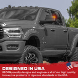 Dodge 10-21 RAM 2500/3500 Corner Side Tow Mirror Turn Signal Light (2-Piece Set) with Amber LED Turn Signals - Smoked Lens