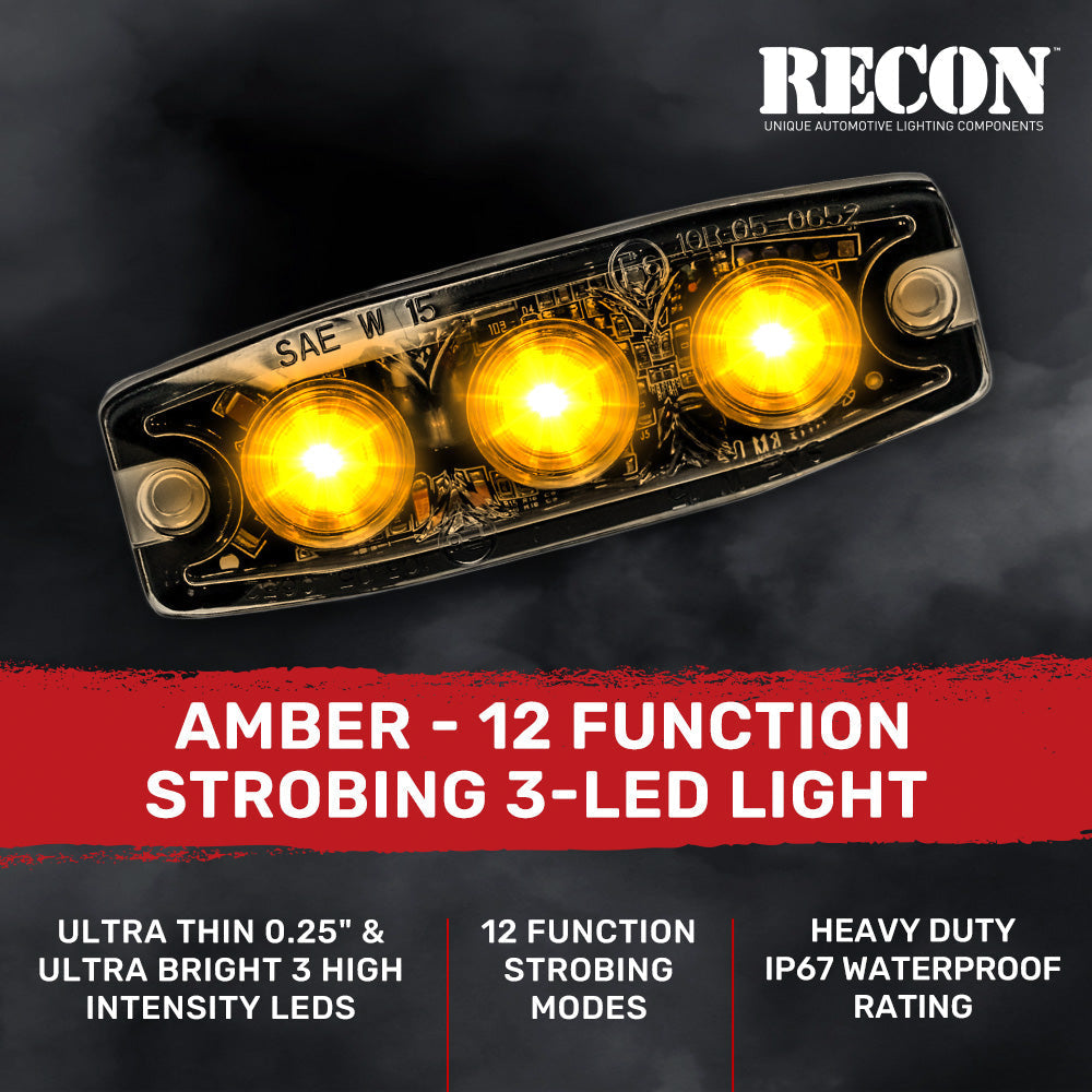 Universal 3-LED 12 Function 3.5" Ultra-Thin 0.25" Emergency Flashing Strobe Light - Multiple Colors RECON Universal 3-LED 12 Function 3.5" Ultra-Thin 0.25" Emergency Flashing Strobe Light - Multiple Colors Universal 3-LED 12 Function 3.5" Ultra-Thin 0.25" Emergency Flashing Strobe Light - Multiple Colors Universal 3-LED 12 Function 3.5" Ultra-Thin 0.25" Emergency Flashing Strobe Light - Multiple Colors Universal 3-LED 12 Function 3.5" Ultra-Thin 0.25" Emergency Flashing Strobe Light - Multiple Colors