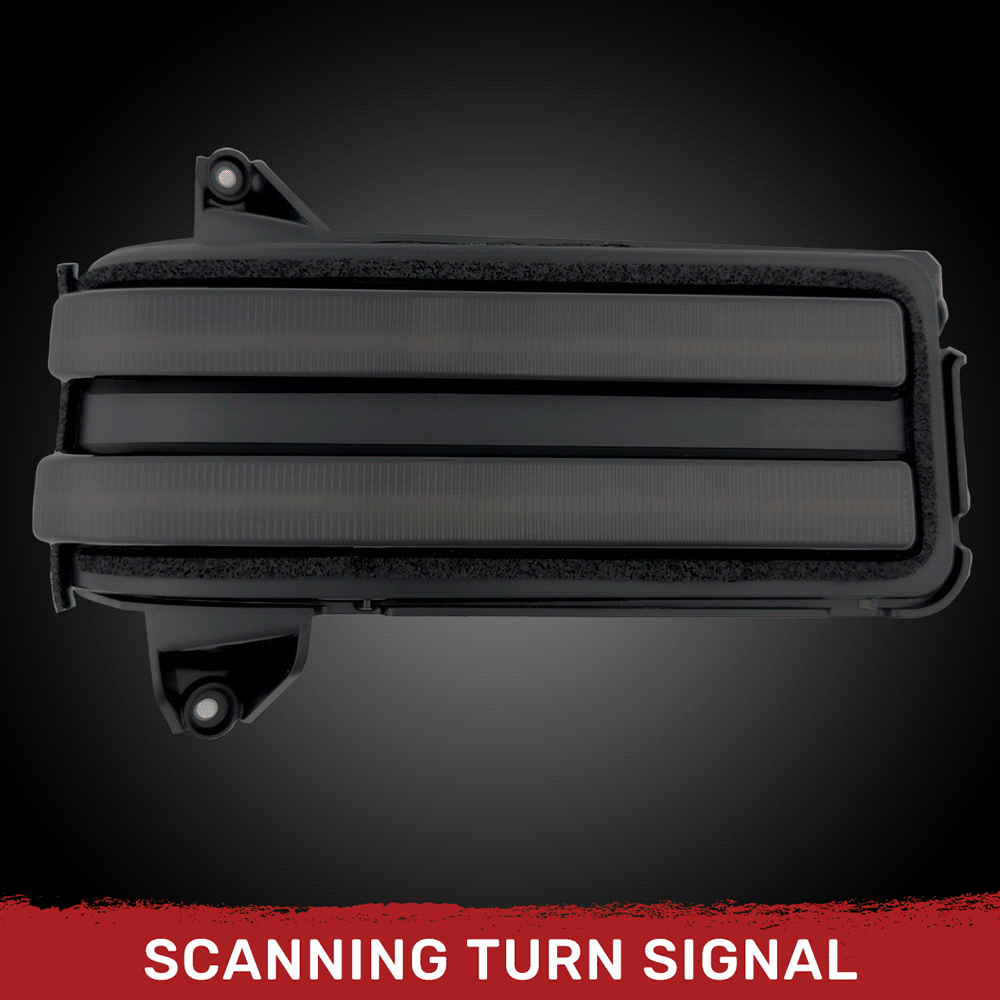 Chevy/GMC 20-26 Silverado & Sierra Side Mirror LED Lenses White or Amber DRL & Scanning Amber Turn Signals - Smoked Lens