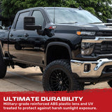 Chevy/GMC 20-26 Silverado & Sierra Side Mirror LED Lenses White or Amber DRL & Scanning Amber Turn Signals - Smoked Lens