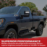 Chevy/GMC 20-26 Silverado & Sierra Side Mirror LED Lenses White or Amber DRL & Scanning Amber Turn Signals - Smoked Lens
