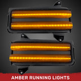 Chevy/GMC 20-26 Silverado & Sierra Side Mirror LED Lenses White or Amber DRL & Scanning Amber Turn Signals - Smoked Lens