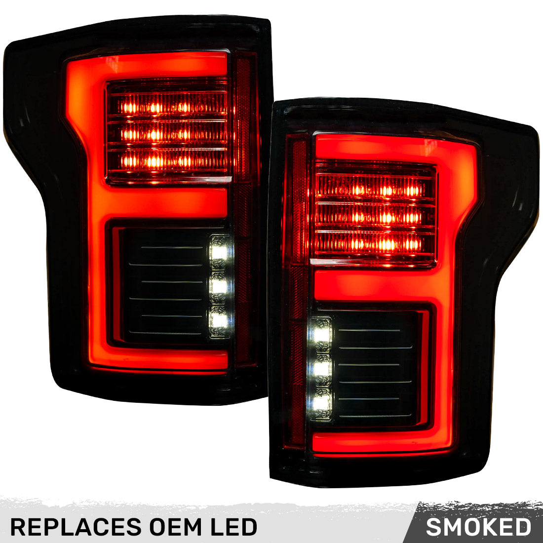 Ford F-150 SVT Raptor 17-20 Ultra Bright OLED Tail Lights (Replaces Factory/OEM LED with BLIS) - Multiple Lens