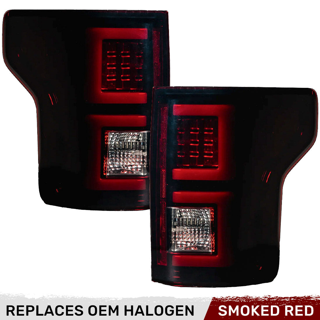 Ford F150 15-17 Ultra Bright LED Tail Lights (Replaces Factory/OEM Halogen Only) - Multiple Lens