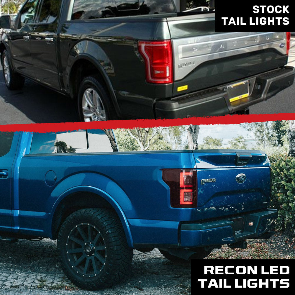 Ford F150 15-17 Ultra Bright LED Tail Lights (Replaces Factory/OEM Halogen Only) - Multiple Lens