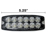 Universal 12-LED 30 Function 5.25" Ultra-Thin 0.25" Emergency Flashing Strobe Light - Multiple Colors