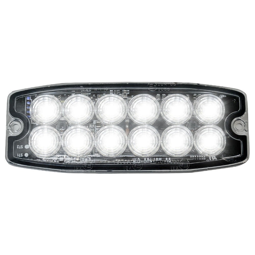 Universal 12-LED 30 Function 5.25" Ultra-Thin 0.25" Emergency Flashing Strobe Light - Multiple Colors