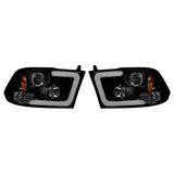 Dodge RAM 1500 09-23 Classic Body Projector Headlights OLED Halos & DRL - Multiple Styles