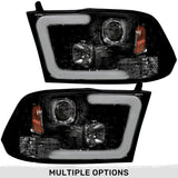 Dodge RAM 1500 09-23 Classic Body Projector Headlights OLED Halos & DRL - Multiple Styles