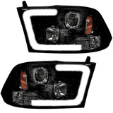 Dodge RAM 1500 09-23 Classic Body Projector Headlights OLED Halos & DRL - Multiple Styles