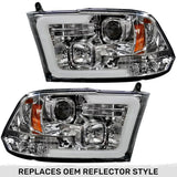 Dodge RAM 1500 09-23 Classic Body Projector Headlights OLED Halos & DRL - Multiple Styles