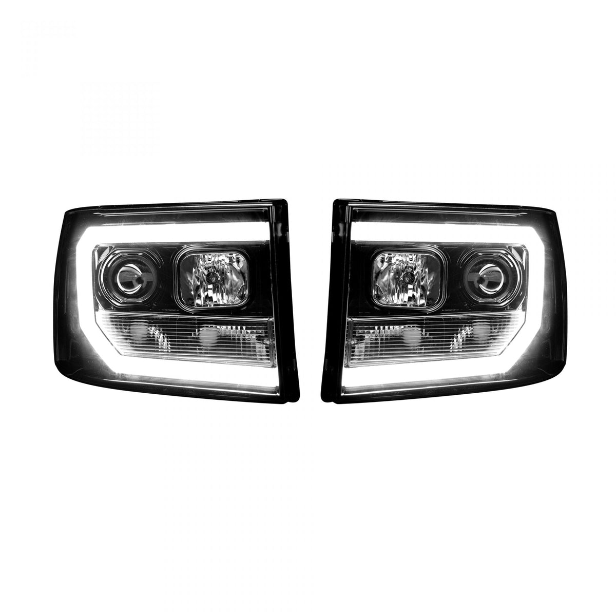 GMC Sierra 07-13 Projector Headlights OLED Halos & DRL - Multiple Styles
