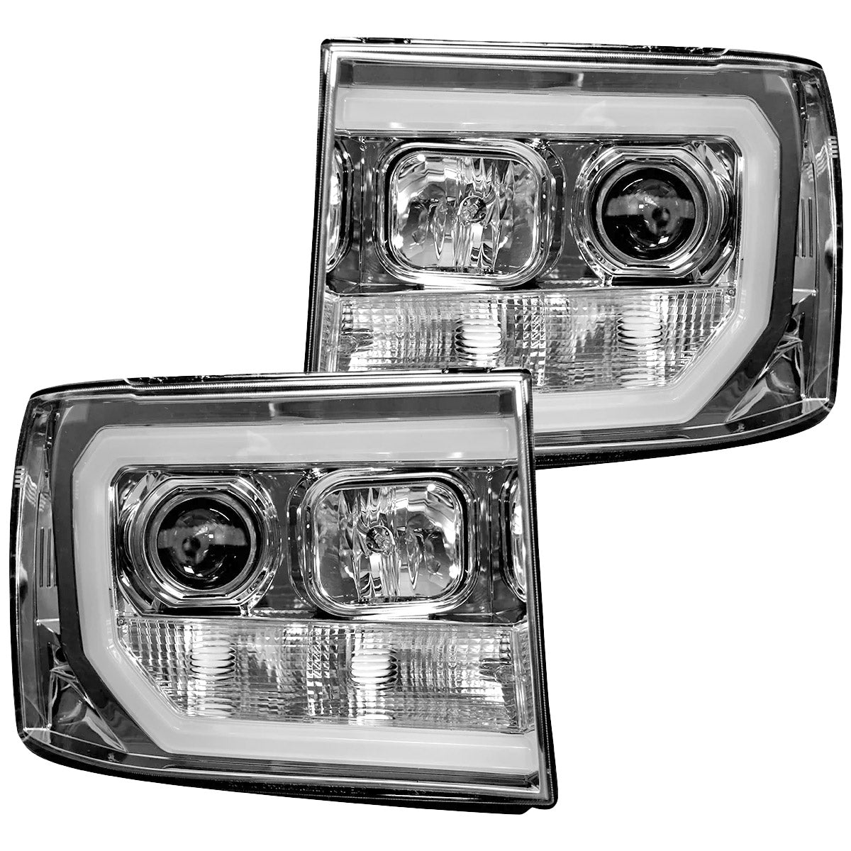 GMC Sierra 07-13 Projector Headlights OLED Halos & DRL - Multiple Styles