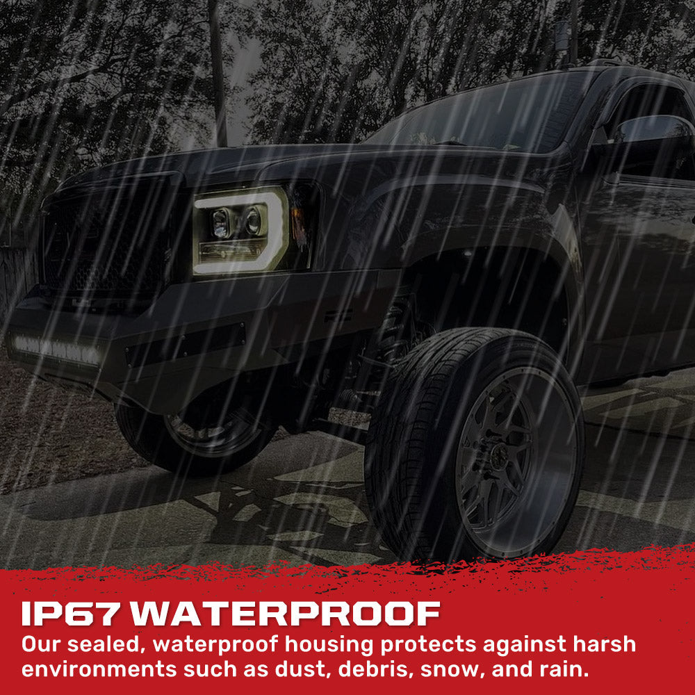 GMC Sierra 07-13 Projector Headlights OLED Halos & DRL - Multiple Styles