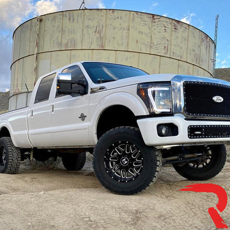 Ford Super Duty 11-16 Projector Headlights OLED DRL LED Scanning Turn Signals - Smoked/Black