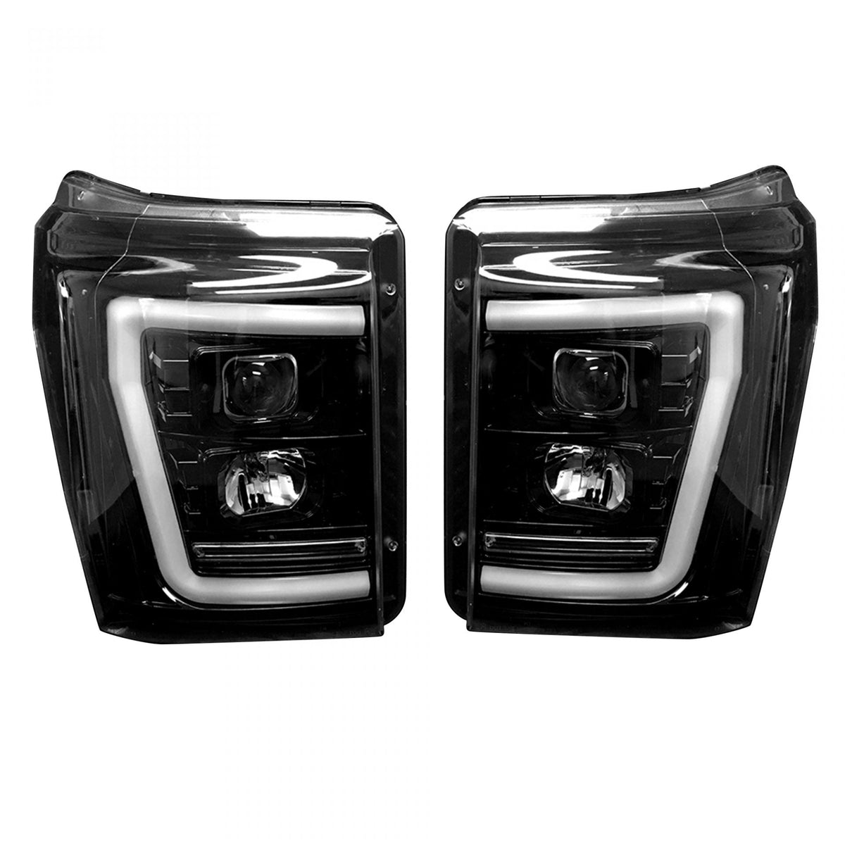 Ford Super Duty 11-16 Projector Headlights OLED Halos, DRL - Multiple Styles