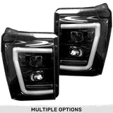 Ford Super Duty 11-16 Projector Headlights OLED Halos, DRL - Multiple Styles