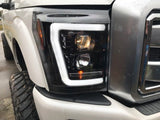 Ford Super Duty 11-16 Projector Headlights OLED Halos, DRL - Multiple Styles