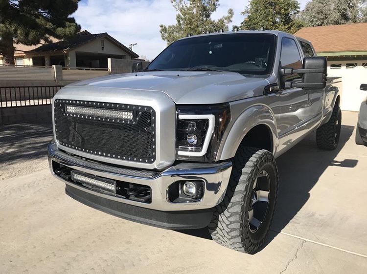 Ford Super Duty 11-16 Projector Headlights OLED Halos, DRL - Multiple Styles