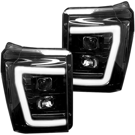 Ford Super Duty 11-16 Projector Headlights OLED Halos, DRL - Multiple Styles