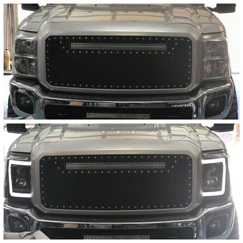 Ford Super Duty 11-16 Projector Headlights OLED Halos, DRL - Multiple Styles