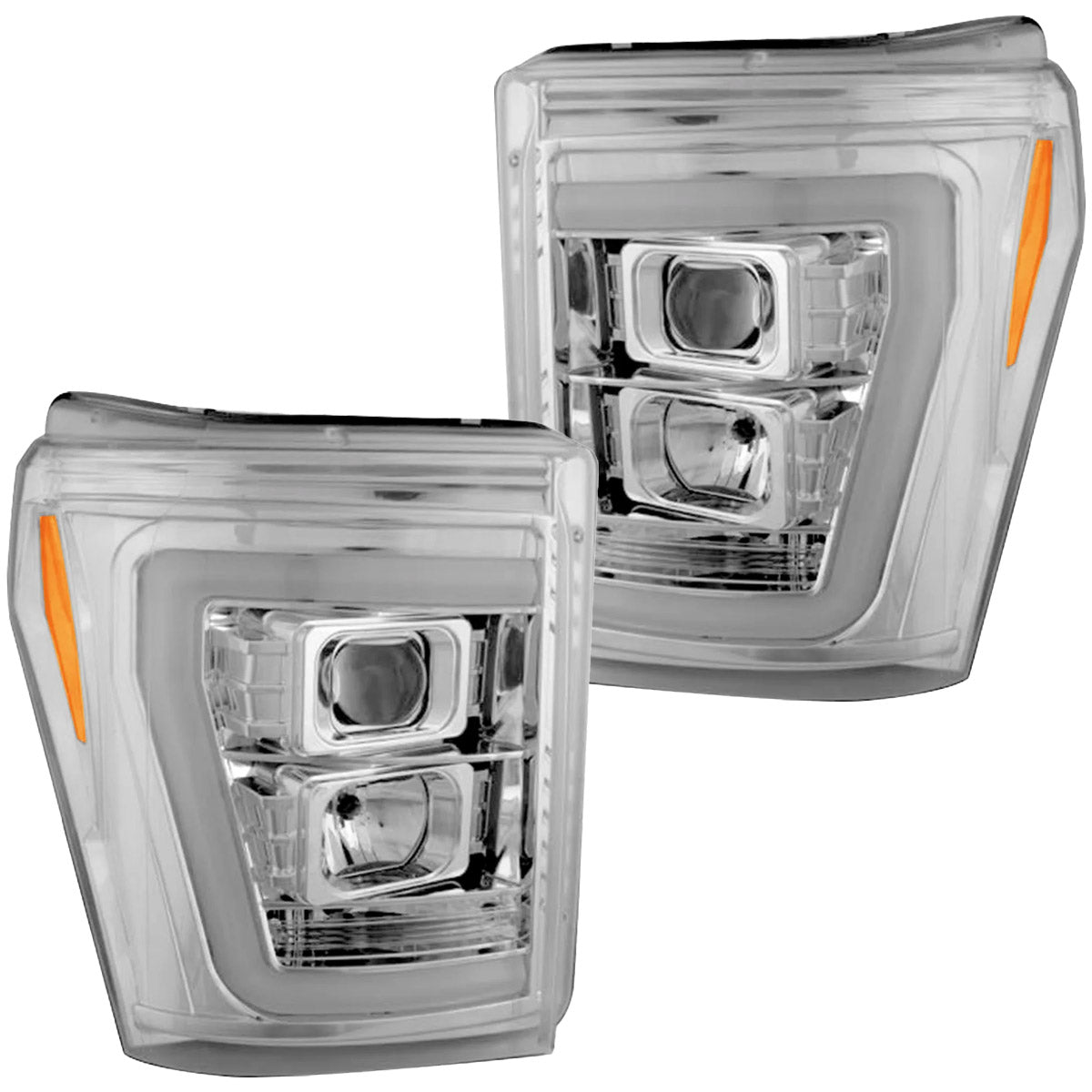 Ford Super Duty 11-16 Projector Headlights OLED Halos, DRL - Multiple Styles