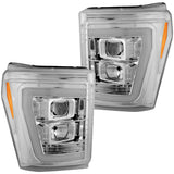Ford Super Duty 11-16 Projector Headlights OLED Halos, DRL - Multiple Styles