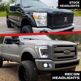 Ford Super Duty 11-16 Projector Headlights OLED Halos, DRL - Multiple Styles