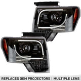 Ford F150 & Raptor 13-14 Projector Headlights Ultra High Power White LED DRL w/ Amber Turn Signals - Multiple Styles