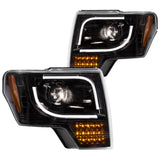 Ford F150 & Raptor 13-14 Projector Headlights Ultra High Power White LED DRL w/ Amber Turn Signals - Multiple Styles