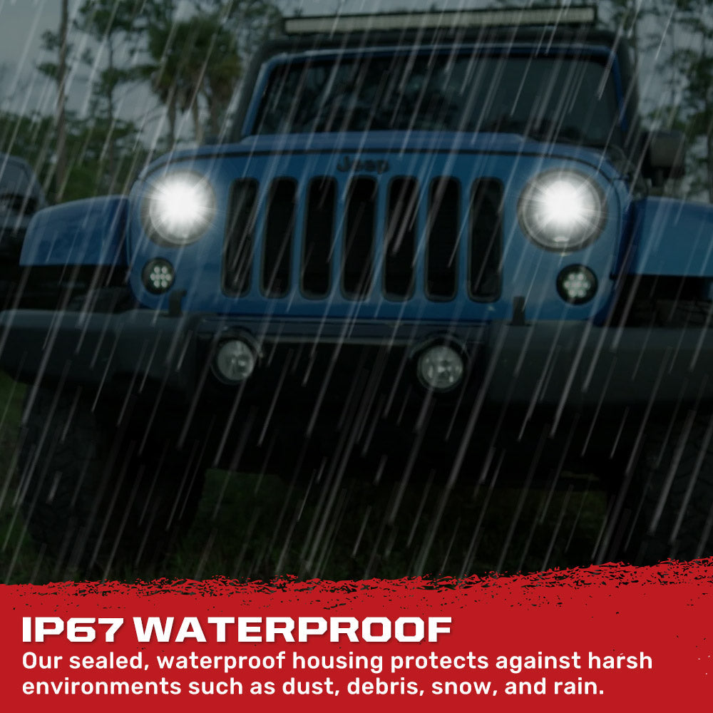 Jeep JK Wrangler 07-18 CREE LED Projector Headlights - Multiple Styles