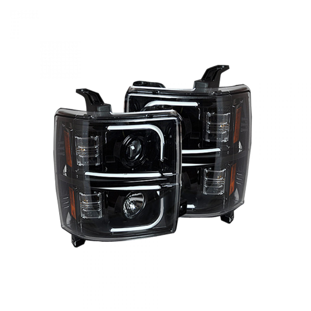 Chevy 14-15 Silverado 1500 Projector Headlights OLED Halos, DRL - Multiple Styles