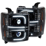 Chevy 14-15 Silverado 1500 Projector Headlights OLED Halos, DRL - Multiple Styles