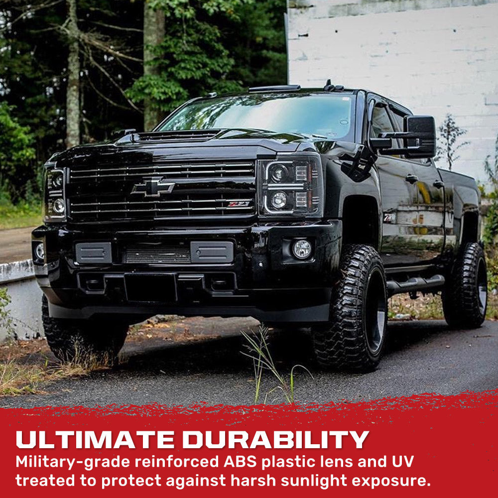 Chevy 14-15 Silverado 1500 Projector Headlights OLED Halos, DRL - Multiple Styles