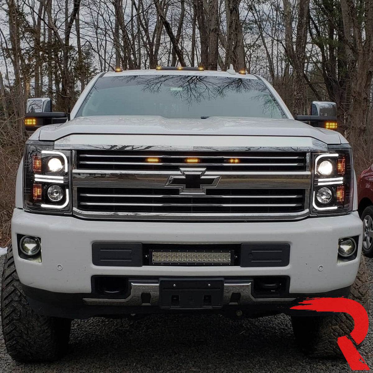 Chevy 14-15 Silverado 1500 Projector Headlights OLED Halos, DRL - Multiple Styles