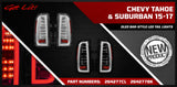 Chevy Tahoe & Suburban 15-20 OLED Bar Tail Lights OLED in Clear