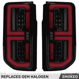Ford 21-26 Bronco Tail Lights High-Powered OLED Bar Style Running & LED Brake Lights, Includes OLED Startup Sequence - Multiple Options