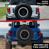 Ford 21-26 Bronco Tail Lights High-Powered OLED Bar Style Running & LED Brake Lights, Includes OLED Startup Sequence - Multiple Options