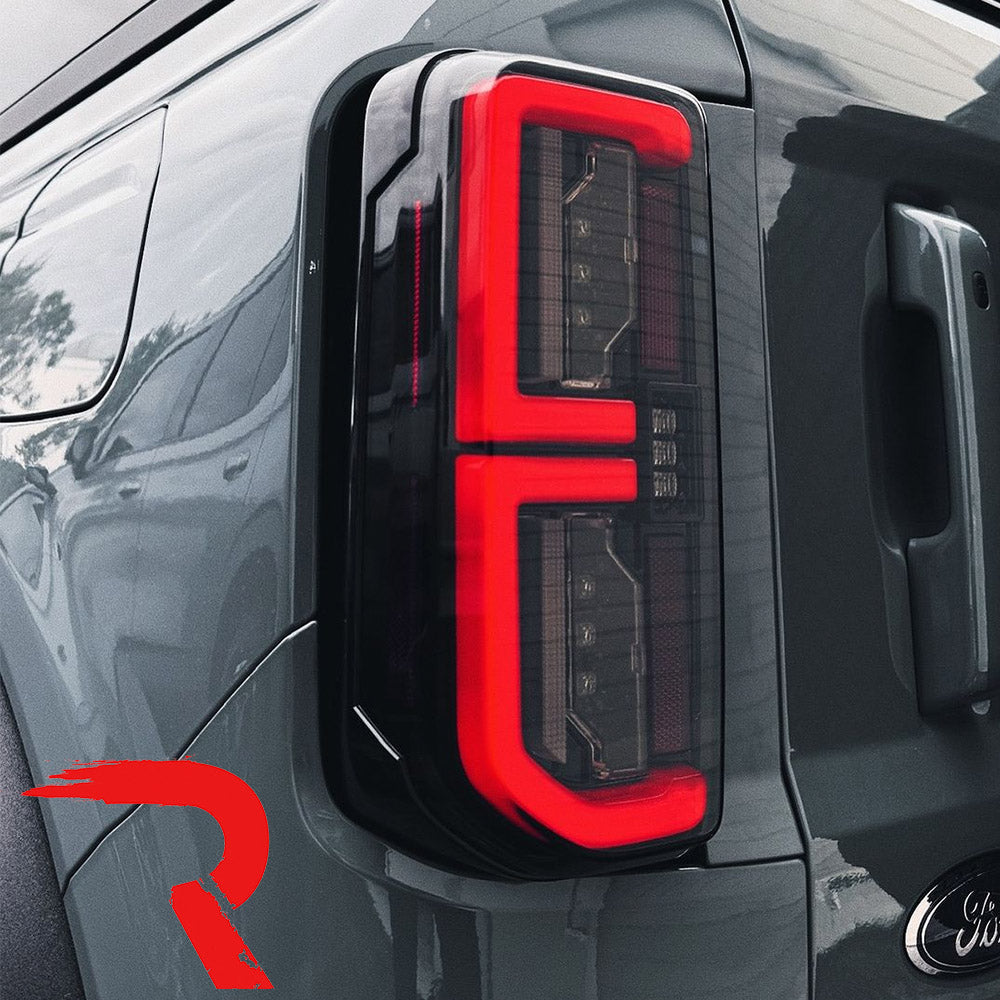 Ford 21-26 Bronco Tail Lights High-Powered OLED Bar Style Running & LED Brake Lights, Includes OLED Startup Sequence - Multiple Options