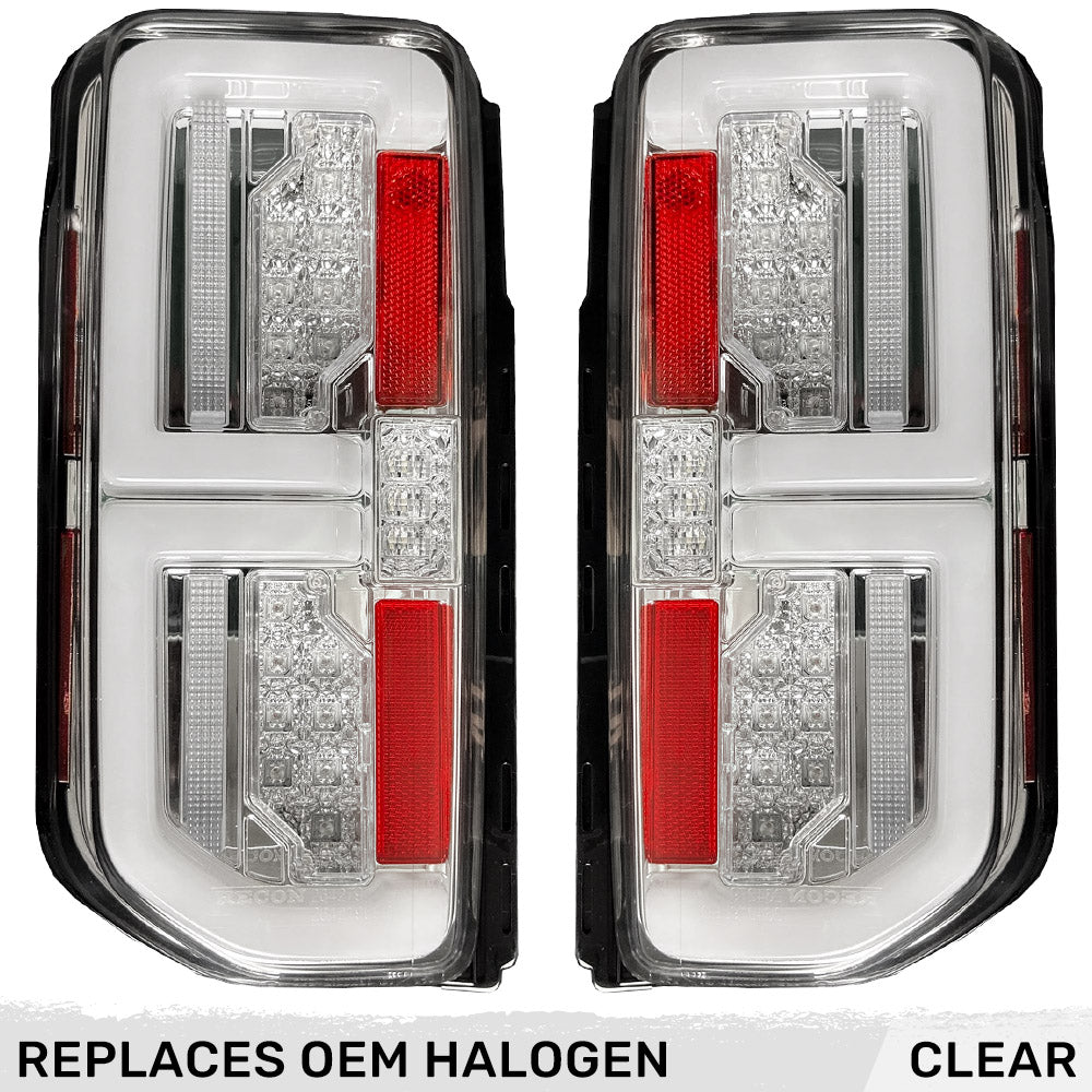 Ford 21-26 Bronco Tail Lights High-Powered OLED Bar Style Running & LED Brake Lights, Includes OLED Startup Sequence - Multiple Options