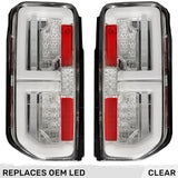 Ford 21-26 Bronco Tail Lights High-Powered OLED Bar Style Running & LED Brake Lights, Includes OLED Startup Sequence - Multiple Options