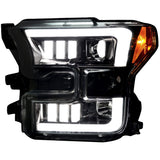 Ford F150 15-17 Projector Headlights Ultra High Power Smooth White OLED DRL (Replaces OEM Halogen Headlights) - Multiple Styles